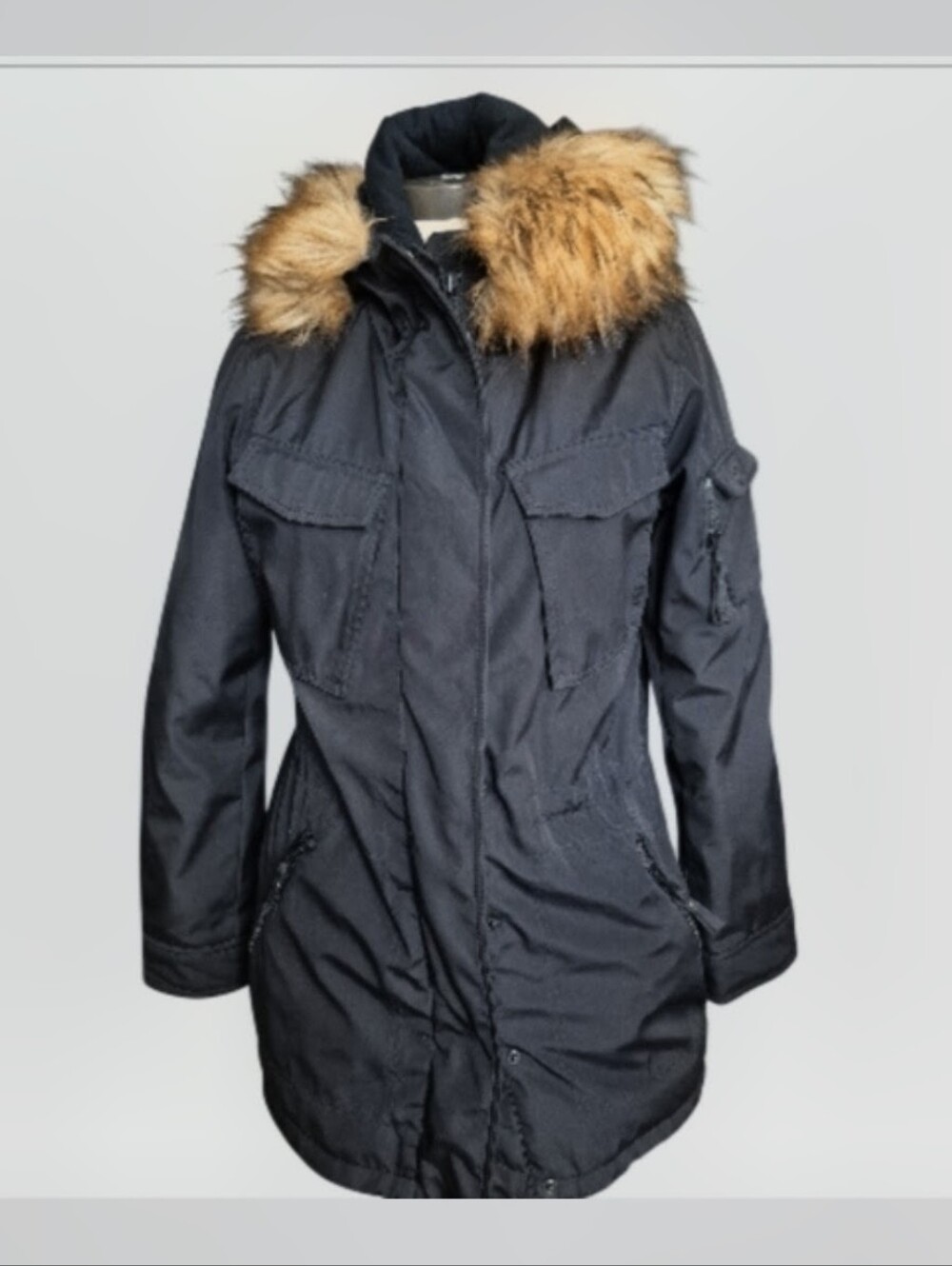 S13 New York Size M Parka With Faux Fur Hood Trim